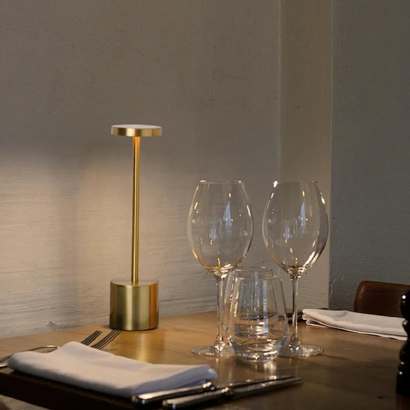 Simple Touch Led Table Light Rechargeable Desk Lamp 3 Color Bedside Creative Ambient Light Room Restaurant Bar Decor Night Light