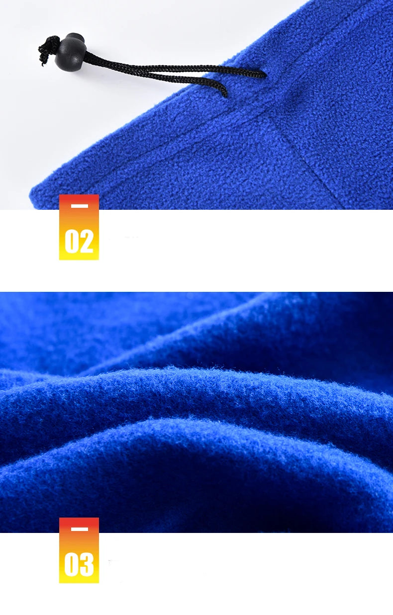 Autumn And Winter Fleece Hat Men's Sports Cold Swing Fleece Neck Cover Outdoor Cycling Mountaineering Mask Warm Cold Neck Set