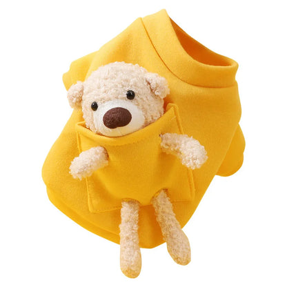New Autumn and Winter Dog Jersey Sweater Spring Cat Cute Bear Pet Dog Clothes for Small Dogs Chihuahua Teddy Yorkies