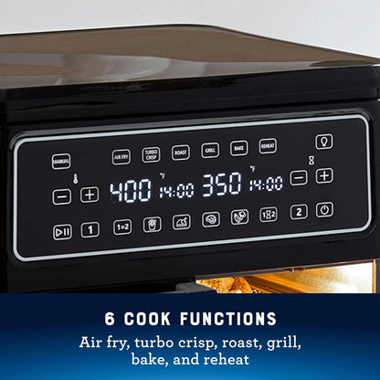 11-Quart Air Fryer Oven, Dual Air Fryer with 2 Cooking Zones, Double  with 6 Cooking Functions, Large