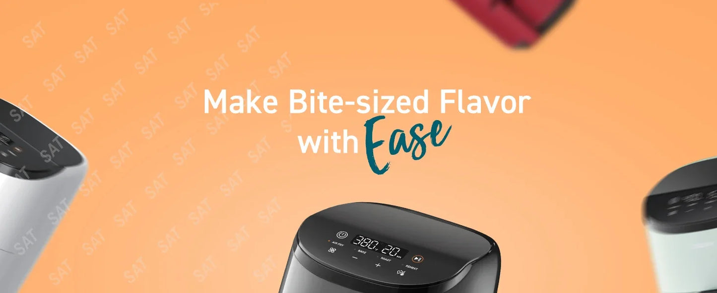 t Mini Air Fryer 2.1 Qt, 4-in-1 Small Airfryer, Roast, Reheat, Low-noise, Nonstick and Dishwasher Safe Basket, 30 In-App Recipes