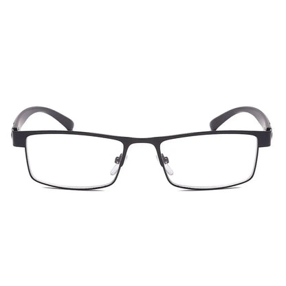 High Quality Men Titanium Alloy Reading Glasses Non Spherical Coated Lenses Business Hyperopia Prescription Eyeglasses +1.0 ~+4.