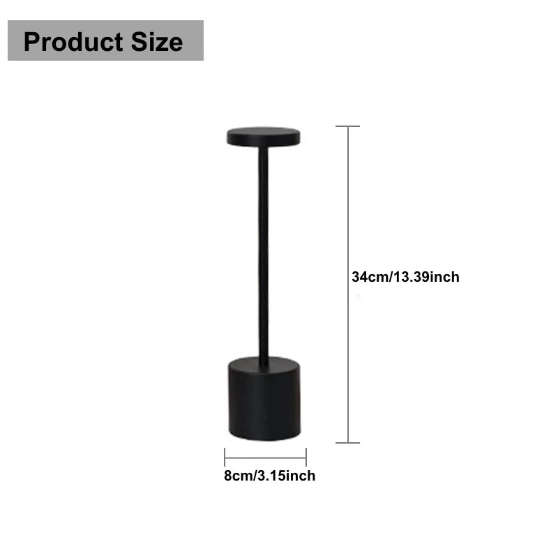 Simple Touch Led Table Light Rechargeable Desk Lamp 3 Color Bedside Creative Ambient Light Room Restaurant Bar Decor Night Light