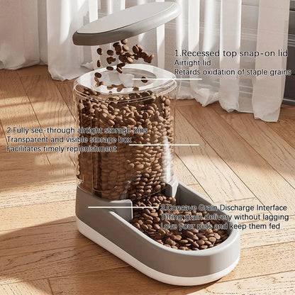 & Dog Cat Automatic Gravity Pet Feeder Large capacity Drinking Water Device Dog Cat Food Save effort Pet Drinking Accessory