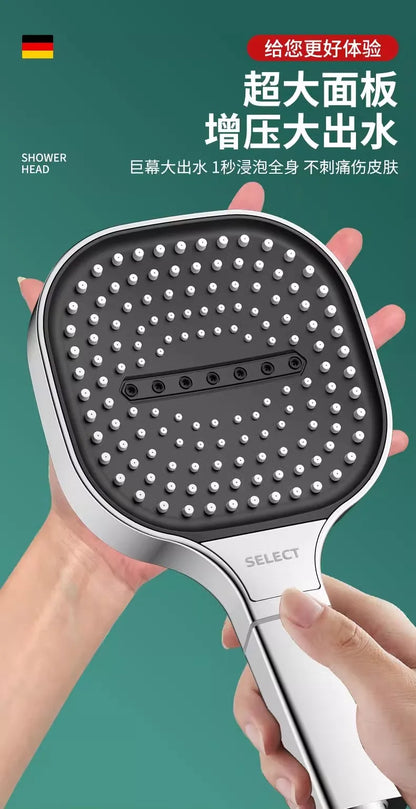 New 13CM Large Panel 3 Modes Adjustable Home Shower Head High Pressure Massage ShowerHead Filter Element Bathroom Accessories