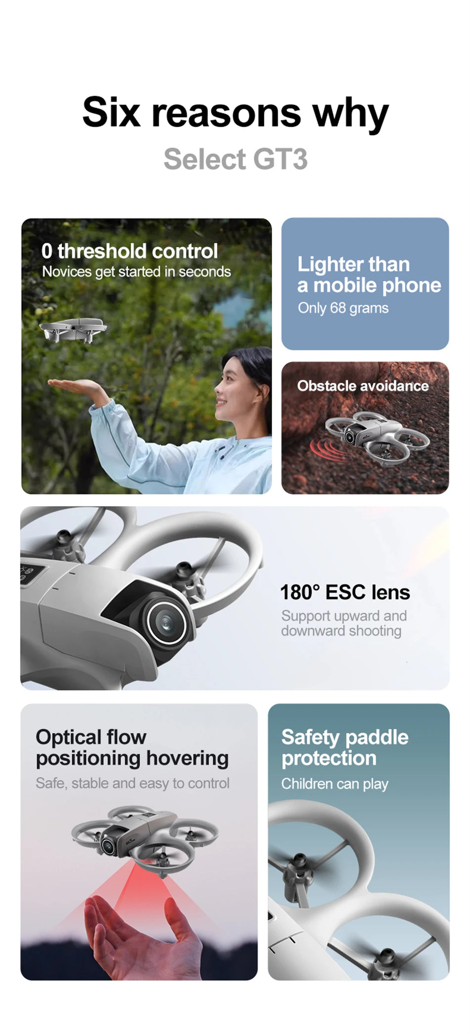 Drones GT3 MINI GPS 8K Professional HD 180° Dual Cameras WIFI Brushless Motors Obstacle Avoidance FPV Foldable Quadcopter Toys