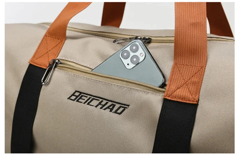 Large Capacity Travel Fitness Bag Waterproof Portable Sports Duffel Bag for Men Short Distance Workout Chest Shoulder Carryall