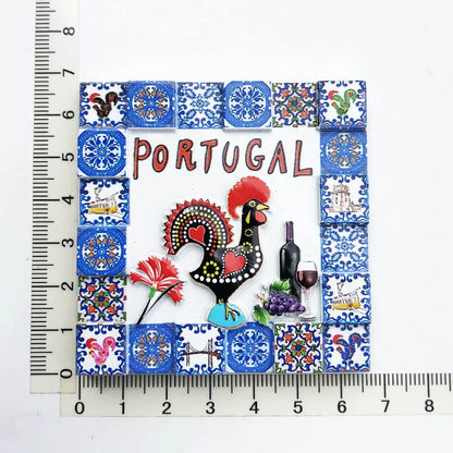 Portugal Fridge Magnets Tourism Souvenir UV Printing Resin Refrigerator Magnets Sticker Collection craft Gift Home Decoration
