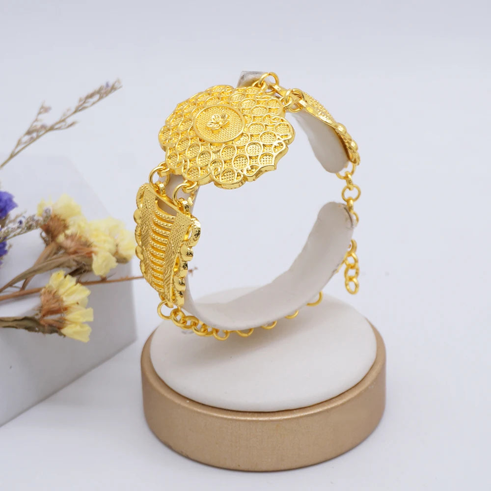 2023 Fine Jewelry Sets For Women Dubai Bridal Wedding Gifts Necklace Bracelet Earrings Ring Jewellery Set African Bead jewelry