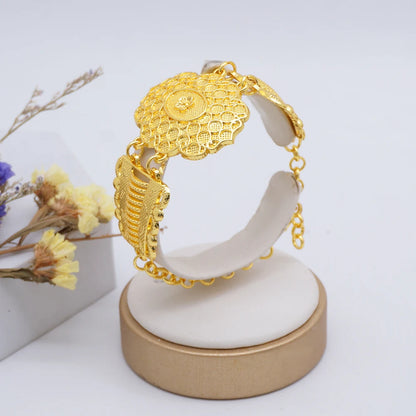 2023 Fine Jewelry Sets For Women Dubai Bridal Wedding Gifts Necklace Bracelet Earrings Ring Jewellery Set African Bead jewelry