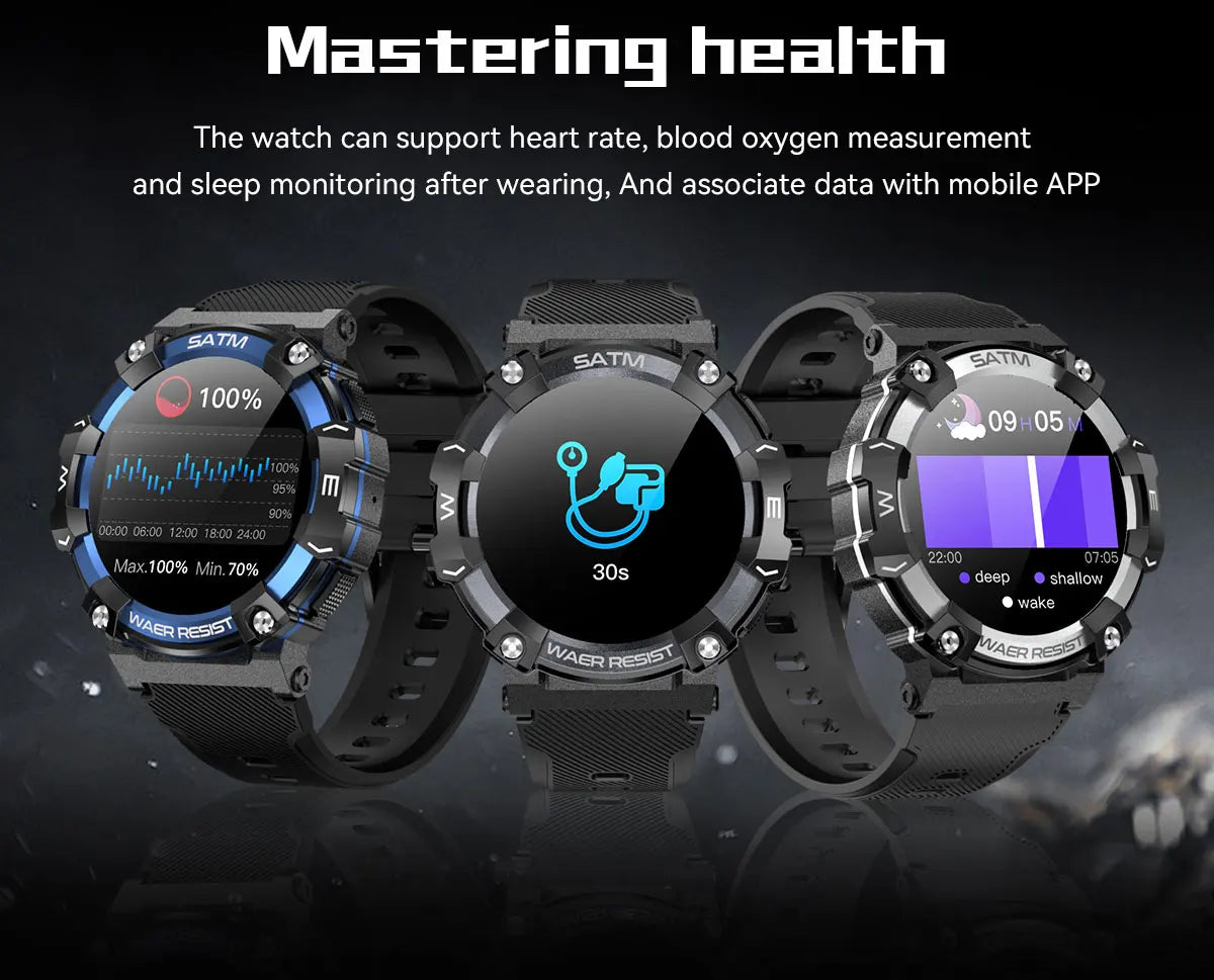 PG666 Bluetooth Call Smart Watch Men Outdoor Rugged Sport Fitness Tracker Smartwatch Heart Rate Blood Pressure Oxygen Monitor
