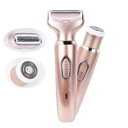 2 In 1 portable Electric Haircut Trimmer epilator woman facial intimate area for body hair removal Sex Shaver Bikini Pubic Rosor