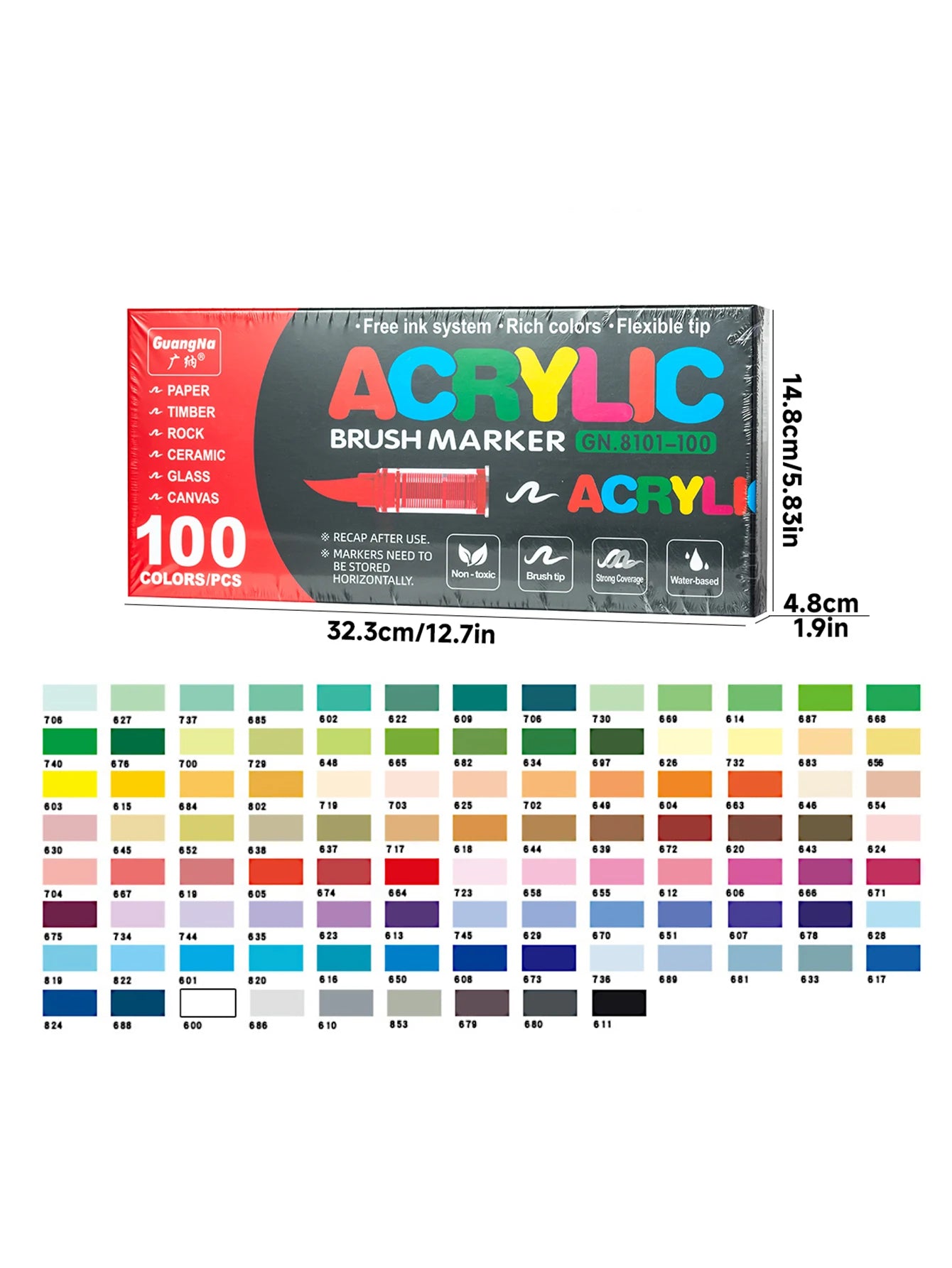 12-240 Color/box Professional Artist Marker Set - Soft-tip Drawing Straight Line Liquid Acrylic Markers, DIY Graffiti Art Painti