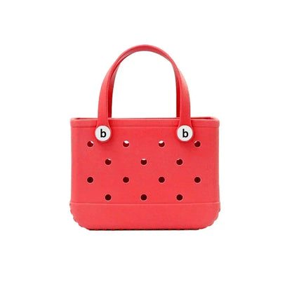 Waterproof Summer Storage Basket Mini Kid Beach Bogg Bag Women Shopping Bag Picnic Rubber Jelly Tote Bogg Bag Kid Purses
