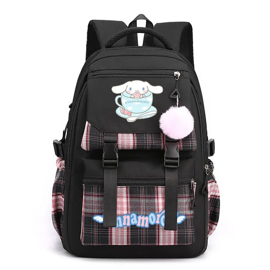 Cute Cinnamoroll Print School Backpack Women Girls Travel Backpack Children Teeneger Students Schoolbags Cinnamoroll Bags Gift