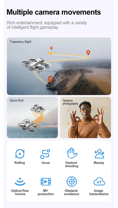 Drones GT3 MINI GPS 8K Professional HD 180° Dual Cameras WIFI Brushless Motors Obstacle Avoidance FPV Foldable Quadcopter Toys
