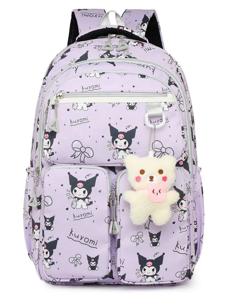 Kawaii Kuromi Backpack Junior High School Bag Student Schoolbag Anime Cartoon Shoulder Bag Girls Gift