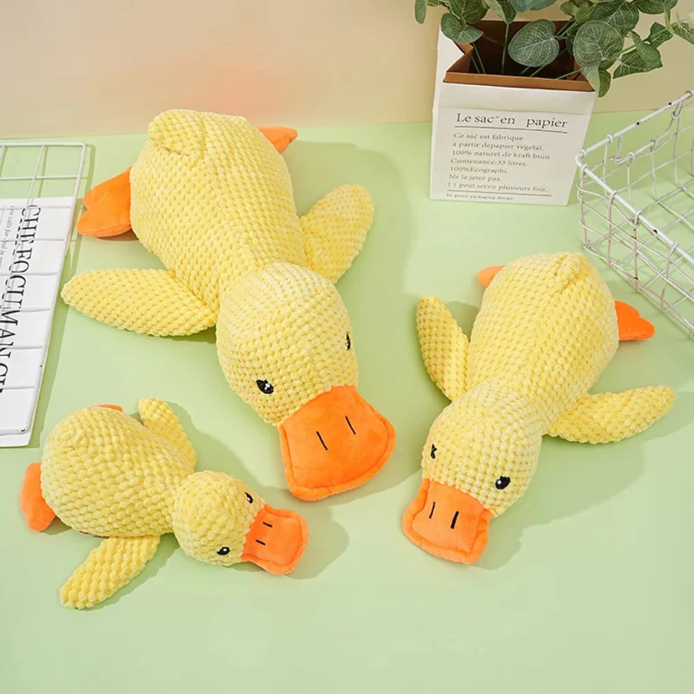 Dog toy plush companion sleeping duck bite resistant teeth grinding sound relief duck sound toy Wholesale and retail