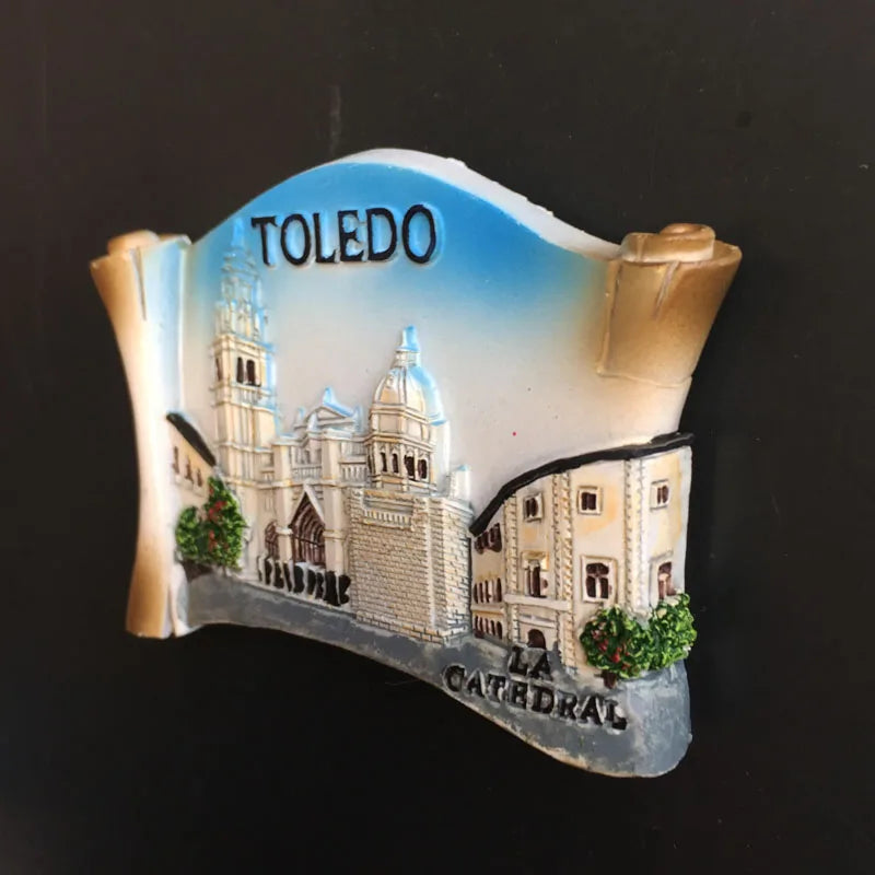 Europe Spain 3D Refrigerator Magnet Tourist Souvenirs Stickers,Home & Kitchen Decoration Fridge Magnet Message Sticker