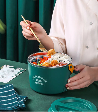 School Office Car Picnic Electric Heating Lunch Box Stainless Steel Portable Adult Food Warmer Container 220V 110V 24V 12V 1.2L