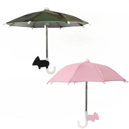Small and Mini Umbrella Multi-color Mobile Phone Sunshade Umbrella with Suction Cup Phone Stands Outdoor Cover Sun Shield Mount