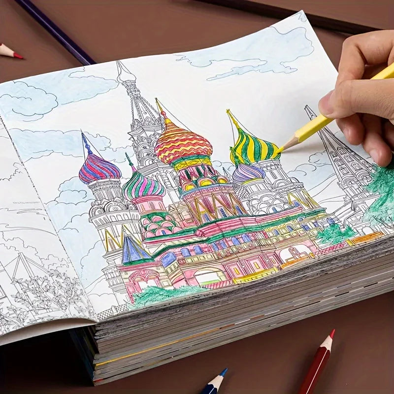1 random copy adult anti pressure coloring book