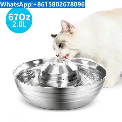 Easy to clean filter pet bowl automatic feeder water supply pipe without overflow