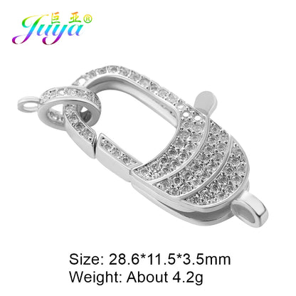 Juya 18K Real Gold Plated Accessories DIY Needlework Beads Pearls Jewelry Making Fastener Closures Lobster Lock Clasps Supplies