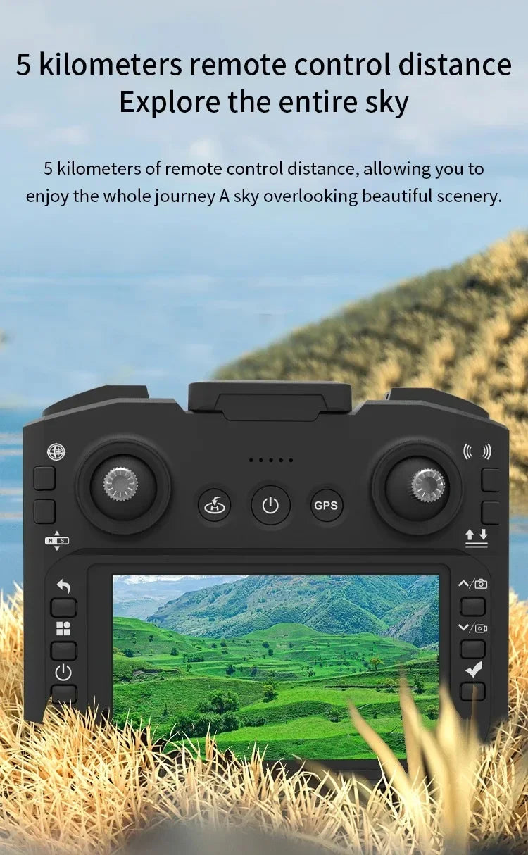 Drone W10 with 4.5 Inch Screen 3-Axis Anti-shake Gimbal Drones 4K Aerial Brushless RC Quadcopter 5G GPS 8K HD Cameras EIS Dron