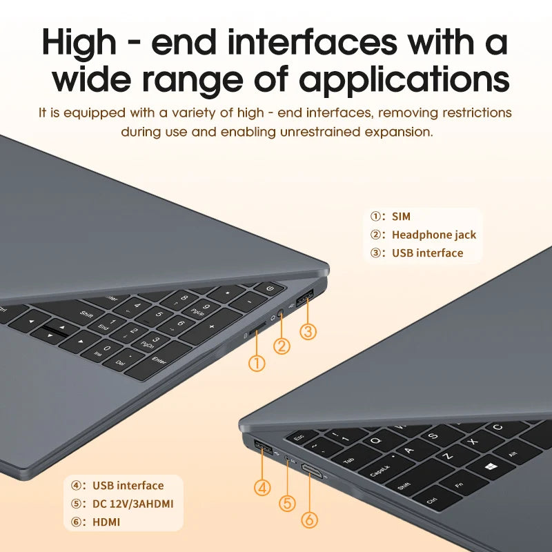 Laptop 15.6 Inch Intel N5095 Windows 10 Notebook Computer 16GB DDR4 512GB SSD 4000mAh Business Study Gaming Portable Laptop