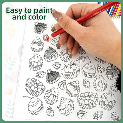 1 set of eight 24-page mandala flower coloring books for children and adult graffiti drawings