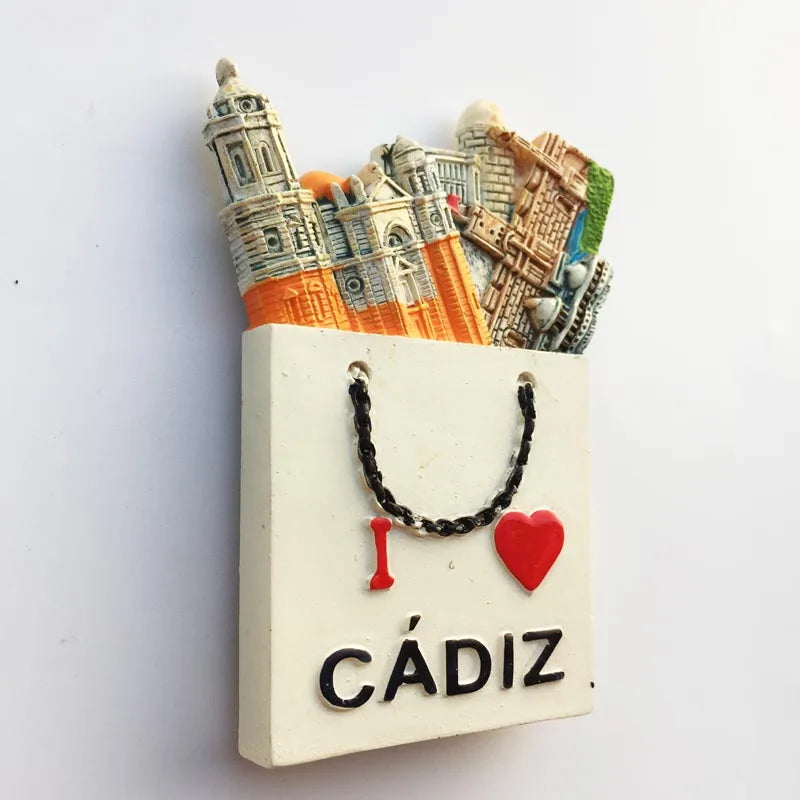 Europe Spain 3D Refrigerator Magnet Tourist Souvenirs Stickers,Home & Kitchen Decoration Fridge Magnet Message Sticker