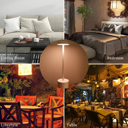 Classic Table Lamp USB Rechargeable Night Light Stepless Dimming Touch Desk Lamp 3 Colors Bedside Lamp Hotel Bar Decoration