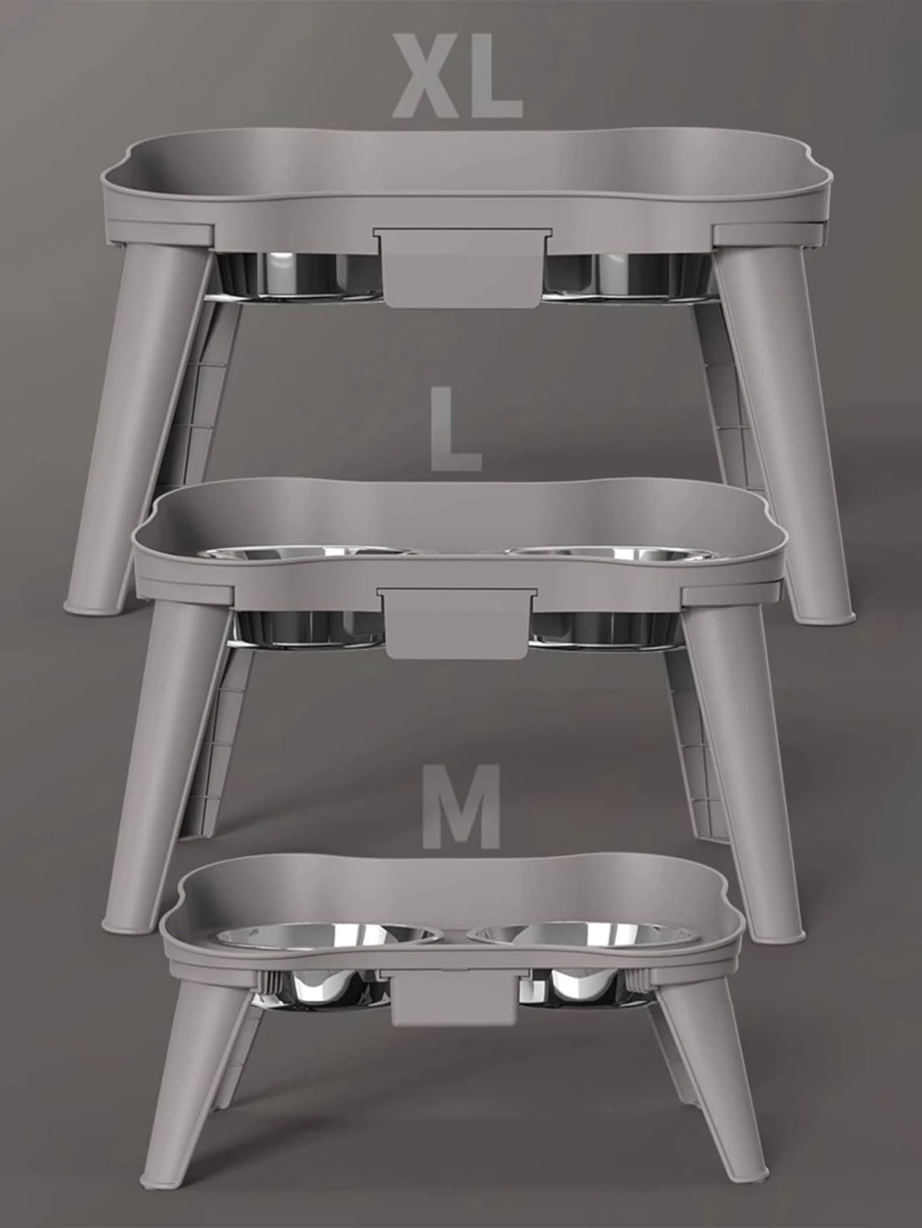 Pet food bowl with stand raised feeder dog bowl spill proof dog water bowl suitable for small, medium and large dogs and pets