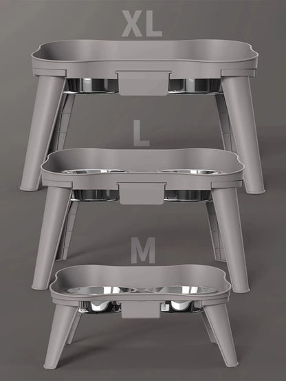 Pet food bowl with stand raised feeder dog bowl spill proof dog water bowl suitable for small, medium and large dogs and pets