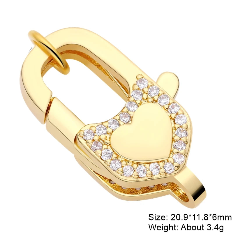 Juya 18K Real Gold Plated Accessories DIY Needlework Beads Pearls Jewelry Making Fastener Closures Lobster Lock Clasps Supplies