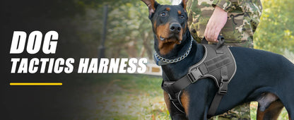 Tactical Dog Harness Pet Doberman Pinscher Pet Training Vest Dog Harness for Small Medium Large Dogs Explosion Proof