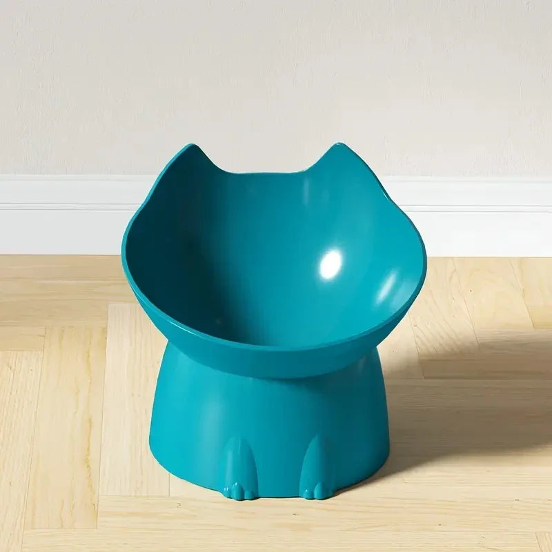 Pet Bowl Protects Cervical Vertebrae Dog Basin High-legged Cat Bowl Prevents Overturning Plastic Slanted Cat Food Bowl