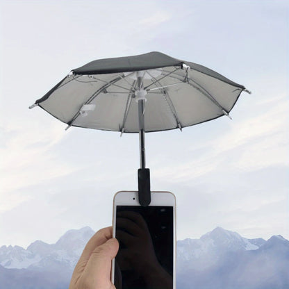Mini Phone Sunshade Umbrella Car Accessory Motorcycle Phone Holder Cute Craft Car Decor Portable Waterproof Bracket Umbrella