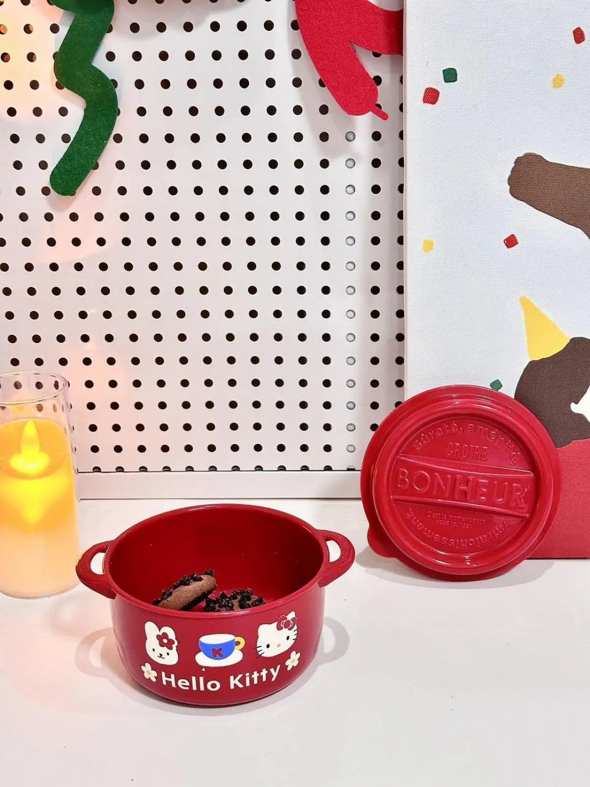 Original Hello Kitty Lunch Box Set Cute Food Storage Container Microwave Safe Pp Plastic Lunch Box Cute Gift
