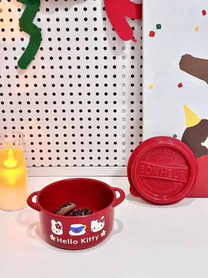 Original Hello Kitty Lunch Box Set Cute Food Storage Container Microwave Safe Pp Plastic Lunch Box Cute Gift