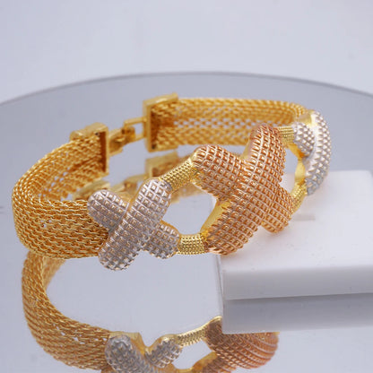 2023 Fine Jewelry Sets For Women Dubai Bridal Wedding Gifts Necklace Bracelet Earrings Ring Jewellery Set African Bead jewelry