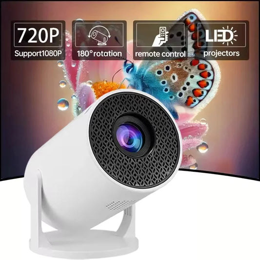 HY200 Projector Home Theater  1080P HD, 270° Adjustable, Portable for USB/TV Stick/Smartphone/Laptop Streaming