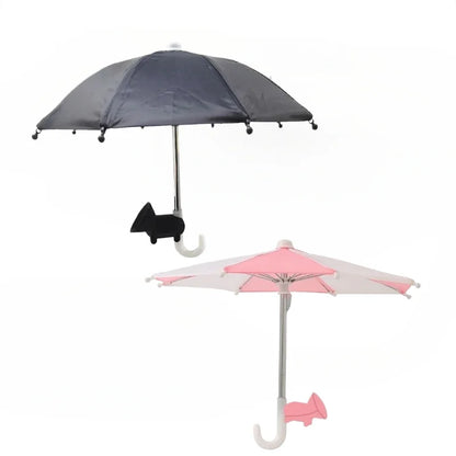 Small and Mini Umbrella Multi-color Mobile Phone Sunshade Umbrella with Suction Cup Phone Stands Outdoor Cover Sun Shield Mount
