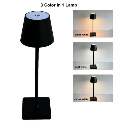 Nordic LED Table Lamp Rechargeable Touch Dimmable Desk Lamp bedroom decoration Home Dining Room Coffee Shop Simple Room Decor