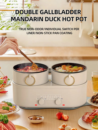Multifunctional Cooker Electric Double Boiling Pot Split Type Kitchen Cooking Pot Pentola Elettrica
