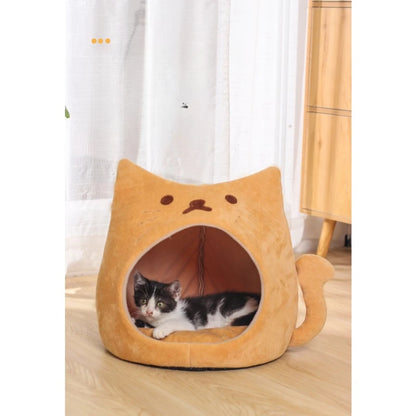 Cute pet cat nest pad short plush pp cotton cat house autumn and winter warm pet supplies