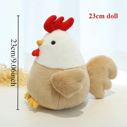 Fur Chicken Plush Bag Ugly Hen Shape Handbag Funny Kawaii Chicken Pendant Keychain Doll Satchel Purse for Women Birthday Gifts