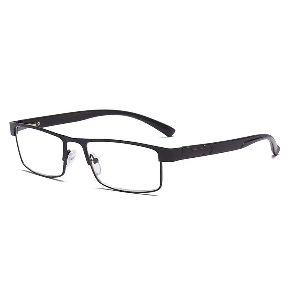 High Quality Men Titanium Alloy Reading Glasses Non Spherical Coated Lenses Business Hyperopia Prescription Eyeglasses +1.0 ~+4.