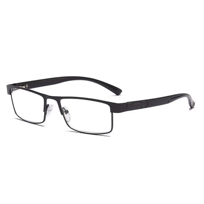 High Quality Men Titanium Alloy Reading Glasses Non Spherical Coated Lenses Business Hyperopia Prescription Eyeglasses +1.0 ~+4.